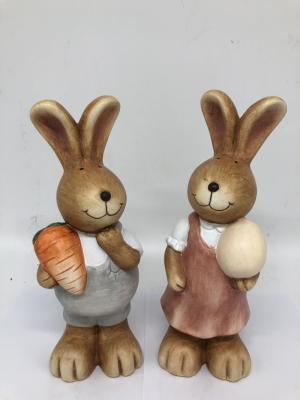 Chine Métier fait main de résine de figurine de lapin de Polyresin de décor à la maison de jardin à vendre