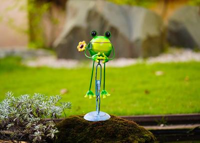 China Frog Unicycle Metal Interior Decoration Outdoor Garden Decorations for sale