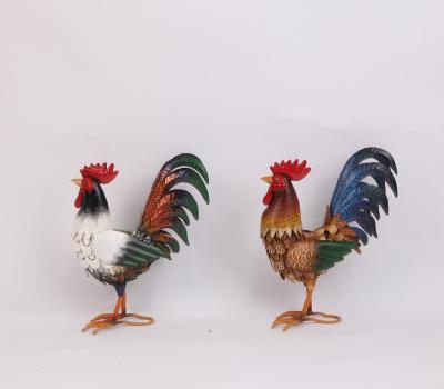 China Nature Inspired Rooster Metal Garden Ornament for sale