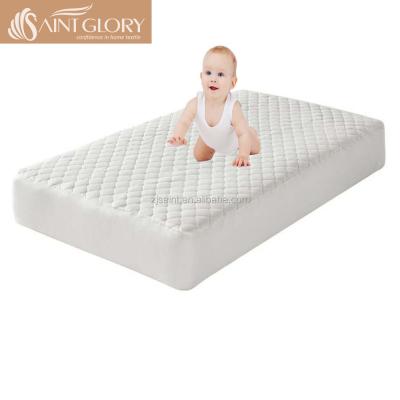 China Waterproof and Breathable Bamboo Mattress Pad Anti-Bacteria Baby Crib Mattress Hood Pad Protector for sale