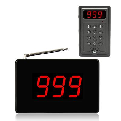 China 3 Digital Number Display Daytech CK02 Hospital Bank Restaurant Supplies Wireless Display Queue Calls Pager Bell Restaurant Calling System for sale