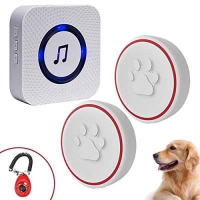 China Apartment Daytech CB03-WH 2-1 Dog Doorbell Dog Home Door Bells For Potty Training Waterproof Button For Dog Communication for sale