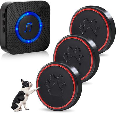 China Daytech CB03-BL 3-1 Home Apartment Wireless Doggie Doorbells for Potty Training with Waterproof Touch Button Dog Bells for sale