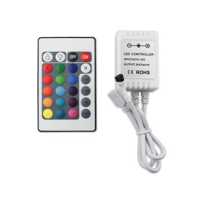 China RGB led strip lighting 24keys RGB IR remote led strip light controller for RGB led strip light for sale