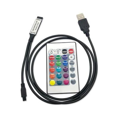 China RGB Led Strip Lighting 24 Mini RGB USB Controller 5V Light Bar Lamp Strip Head Controller for sale