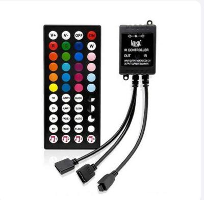 China RGB Led Music 3*2A LED Output IR RGB 44 Keys Single And Dual LED Strip Lighting DC12V DC12V Manufacturer With Remote for sale