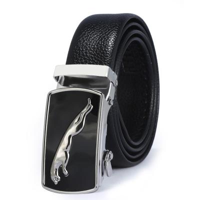 China Wholesale Newest Style Black Animal Iron Buckle PU Leather Men Belt For Man for sale