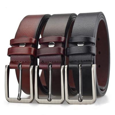 China Pin Buckle Business Belt Customized Leather Strap Split Waist Men Leather Belt for sale