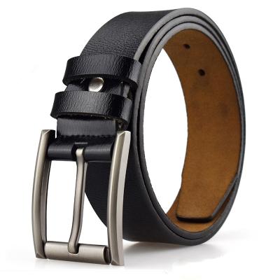 China Belt Fashion Pattern Men's Pin Buckle Genuine Leather Belt Waist Belt for sale