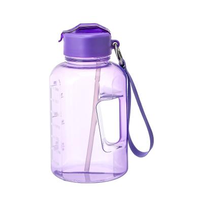 China Hot Sale 1.2L Large Capacity BPA Leak Proof Viable Free Gym Motivational Water Bottle With Time Marker for sale