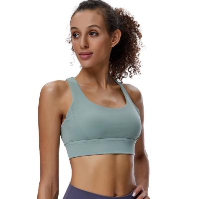 China New Breathable Buckle Adjustable Cross-Fixed Strap Sports Bra Women's Sports Underwear High Strength Shockproof Bras for sale