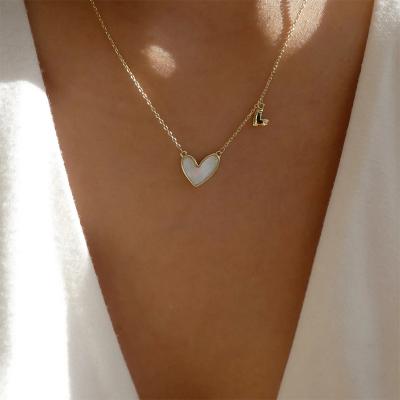 China FASHIONABLE Link Chain Choker Acrylic Resin Heart Pendant Necklace Silver Plated Gold Necklaces Women's Alloy 1pcs/opp Bag Princess Cut 6pcs for sale