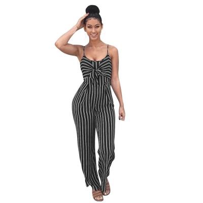 China New Bodycon Strap Overalls Anti-Static Blue Stripe Ladies Summer Overall Overalls for sale