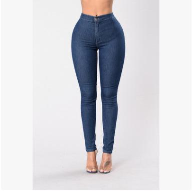 China Color Fade Proof High Waist Pencil Pants Jeans For Women Ladies Sexy Slim Fit Pants Elastic Skinny Jeans for sale