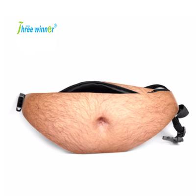 China Skin Feeling 2018 New Material Christmas Gift Bag, Dad Design Fashion 3D Men Beer Belly Waist Fanny Pack Bag for sale