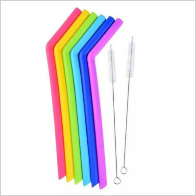 China New Design Amazon Hot Sale Sustainable Reusable Food Grade Silicone Drinking Straw for sale