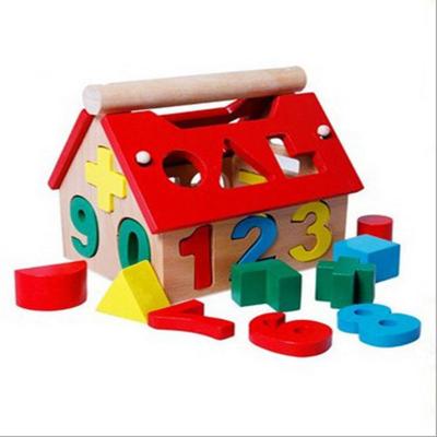 China Mini Digital Shape Sorter Blocks Educational Wooden Shapes Sorter Wooden Wisdom Room Kindergarten Learning Toys For Children for sale