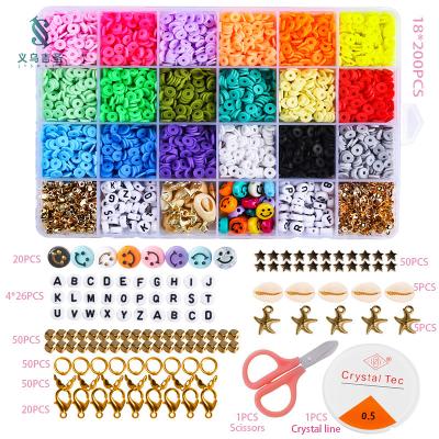 China Interesting Hot Sale Colorful Round 6mm Polymer Clay Bead Letter Bead Set From Amazon A Variety Of Styles Can Be Customized for sale