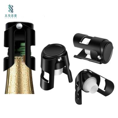 China Amazon Stainless Steel Portable Champagne Bottle Stopper Sparkling Wine Cork Viable Sealing Stopper for sale