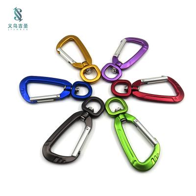 China China wholesale high quality lightweight multifunctional aviation aluminum carabiner with d-shape rotating spring lock for sale