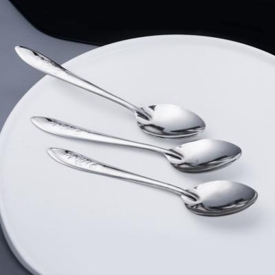 China OEM Disposable Cheap Sliver Factory Factory Stainless Steel Mini Dessert Spoon For Coffee Tea Honey for sale