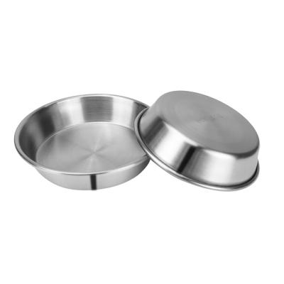 China Sustainable Wholesale Quality Korean Style Dinner Dish 304 Stainless Steel Sauce Dish for sale