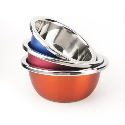 China Sustainable High Quality 304 Stainless Steel Salad Mixing Bowl for sale