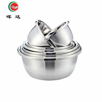 China Sustainable Stainless Steel Pan Around Pot House Egg Bowl Thickened Stainless Steel Bowl for sale