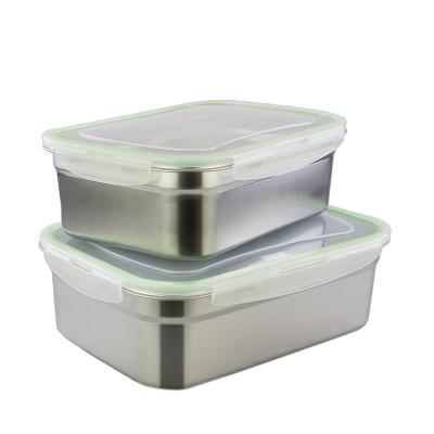 China Practical Portable Student Freshness Storage Stainless Steel Lunch Food Containers Bento Box for sale