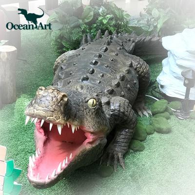 China Large Theme Park Waterproof Fiberglass Crocodile Animal Model for sale