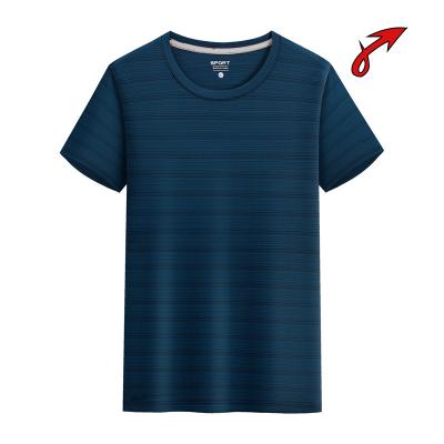 China Custom Made Men's Clothing Quick Dry Cotton Anti-Wrinkle Fitness Sports Round Neck Workout Oversize T-shirt With Custom Logo Printed For Men for sale