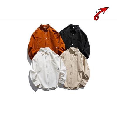 China Autumn Loose Casual Wind Tops Anti-pilling Men's Long Sleeve Boys Jacket Blouse Shirt for sale