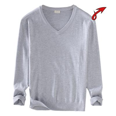 China Autumn Business Casual Anti-wrinkle Men's V-Neck Cotton Long Sleeve Sweater Sweater Knitwear for sale