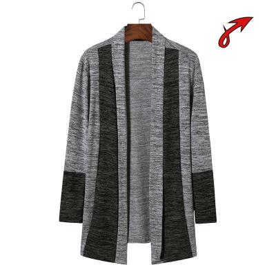 China Anti-wrinkle Autumn Winter Mens Classic Placket Slap Color Clash Cardigan Knitwear for sale