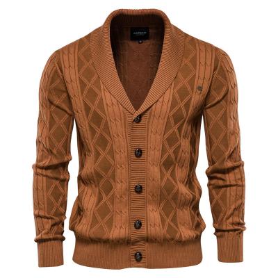 China Anti-wrinkle men's Japanese V-neck thickened long-sleeved sweater jacket knitted cardigan men for sale