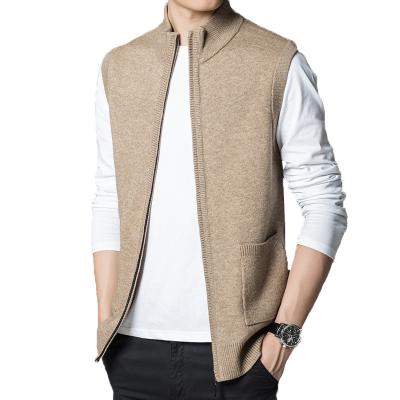 China Anti-Wrinkle Woolen Casual Thin Jacket Knitted Jacket Man Mens Stripper Sweater Vest for sale