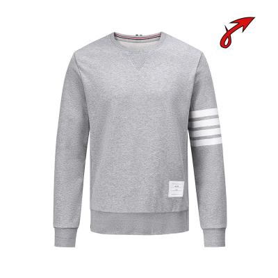 China Spring and Autumn Couple Anti-wrinkle Patterns Color Woven Cotton Pullover Long Sleeve Round Neck Sweater for sale