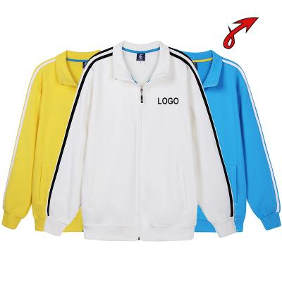 China Other Hooded Sweatshirt Stand Collar Zipper-up Jacket Coat Class Round Neck Workwear Custom Workwear Sweatshirt for sale