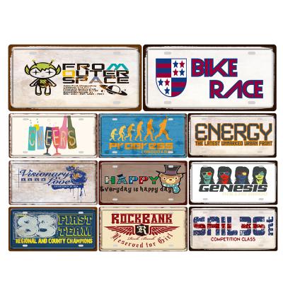 China China Wholesale 15x30cm Vintage Home Decor Metal Rectangle Plate Accept Customized 3D Effect Metal Signs For Bedroom Bar Bar for sale