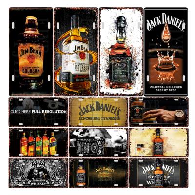 China Wholesale China Man Cave Signs Style Metal Plate Vintage Tin Sign Home Decor Painting Poster Retro Bar Wine Whiskey Stickers for sale