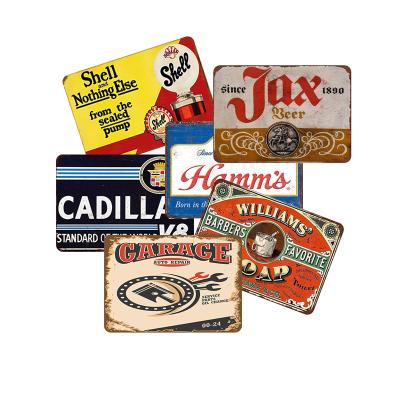 China Europe Metal Tin Signs Home Metal Plaque Sign Poster Vintage Wall Decoration Metal Garage Custom Wholesale Sign for sale