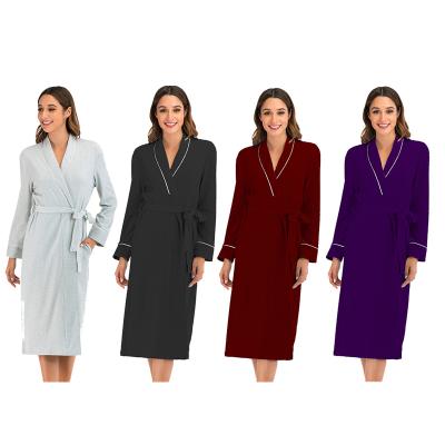 China Wholesale Amazon Fall/Winter 2022 QUICK DRY New Home Wear Women's Cardigan Long Sleeve Robe Loose Sleepwear Set for sale