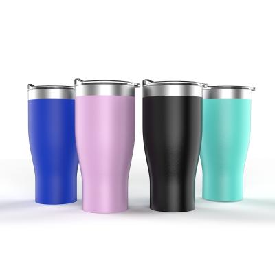 China Sustainable 30 oz Tumbler Vacuum Insulated Travel Mug with Sliding Lids, Suitable for Holders Stainless Steel Double Wall Thermal Mug for sale