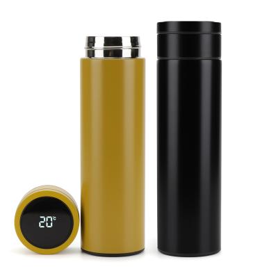 China 2022 Viable New Style Wholesale Led Temperature Display Stainless Steel Detachable Water Bottle With Replaceable Battery Cover for sale