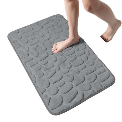 China Sustainable Direct Wholesale Cobblestone Bath Mat Good Quality Bubble Printed Spa Bath Mat for sale