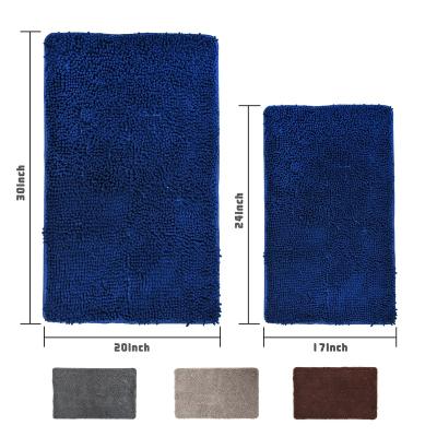 China Chenille Living Room Carpet Mat Non Slip Area Rug Bathroom Mats Office Comfort Fatigue Door Viable Mat for sale