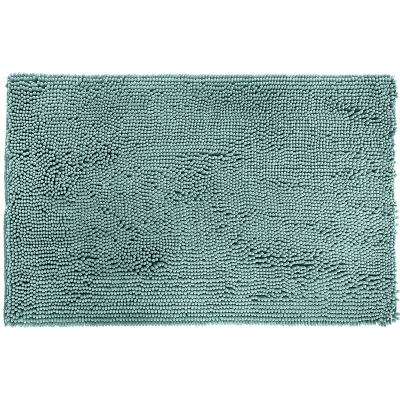 China Durable Chenille Lined Rug Super Absorbent Bathroom Cover Non Slip Bath Mats For Bathroom for sale