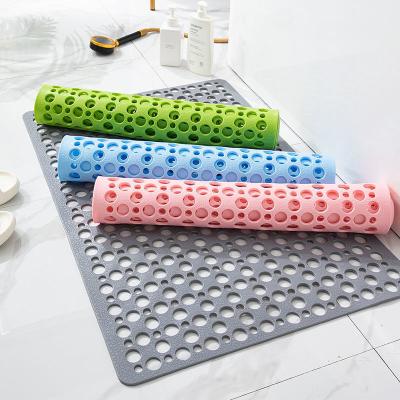 China Bathtub Mat Non Slip Extra Long Sustainable Bath Mat For Tub With Large Suction Cups And Drain Holes Shower Mats For Bathroom for sale