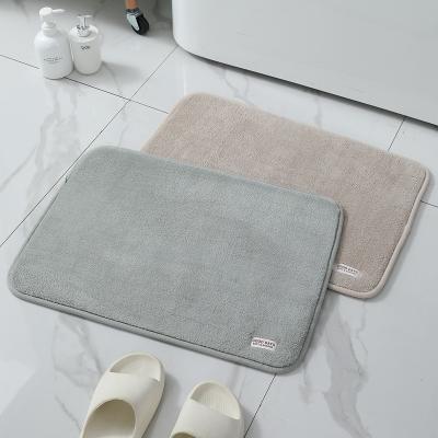 China Luxury Customized Waterproof Bath Mat Anti Slip Memory Foam Microfiber Bathroom Covers Viable for sale