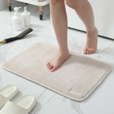 China Viable Factory Anti Skid Floor Mat Soft Shaggy Absorbent Water Floor Mats Microfiber Bath Mats For Shower Floor for sale